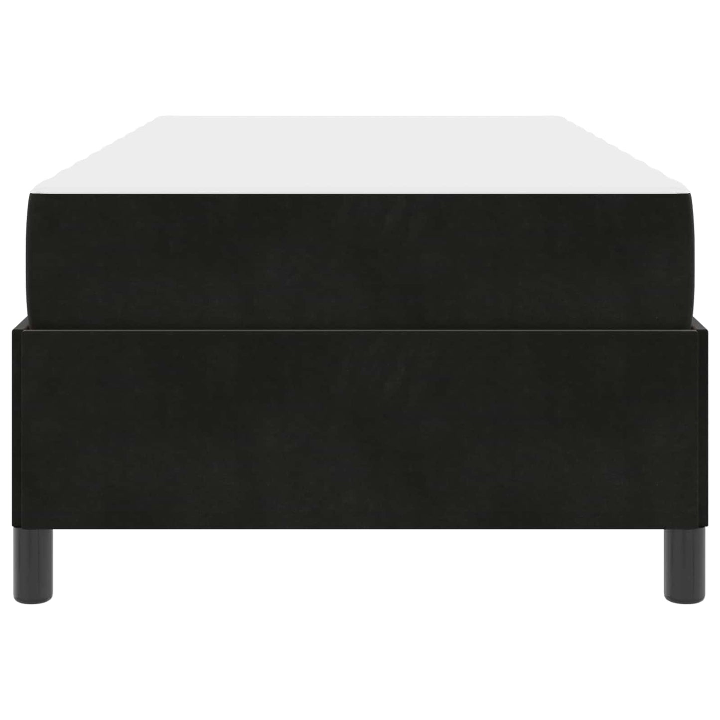 Struttura del letto con materasso Nero 80 x 200 cm Tessuto