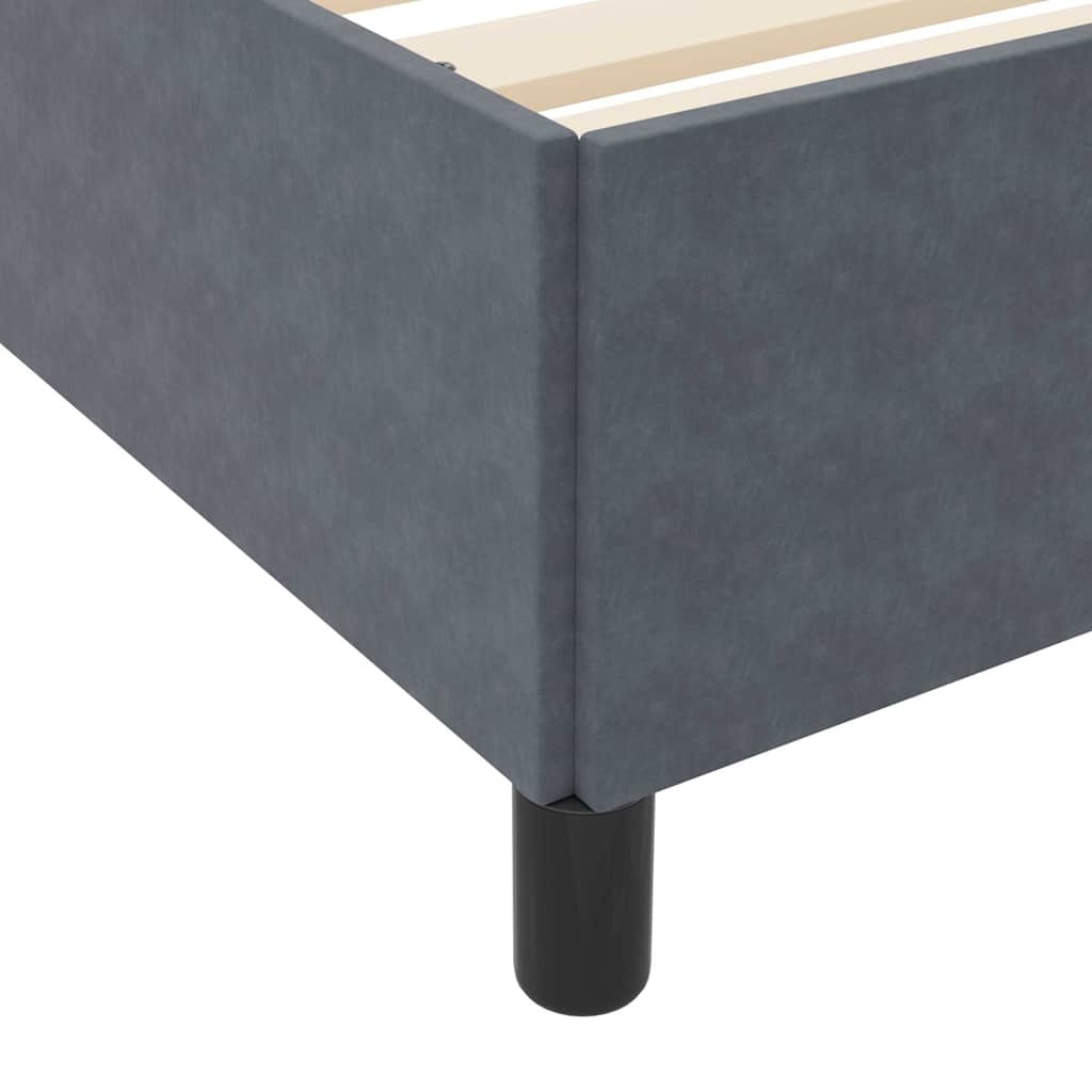 Struttura del letto Grigio scuro 90 x 190 cm Tessuto | homemem39