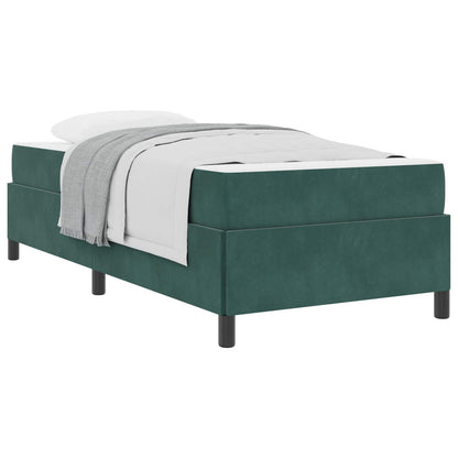 Struttura del letto Verde Scuro 90 x 190 cm Tessuto | homemem39