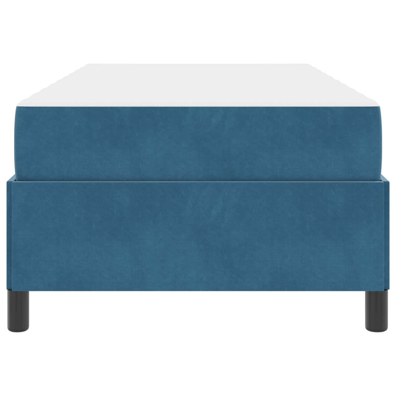 Struttura del letto con materasso Blu Scuro 90 x 190 cm Tessuto | homemem39