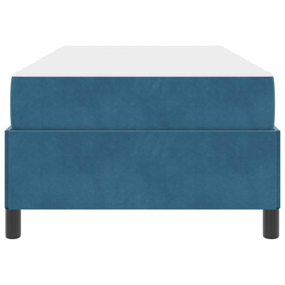 Struttura del letto con materasso Blu Scuro 90 x 190 cm Tessuto