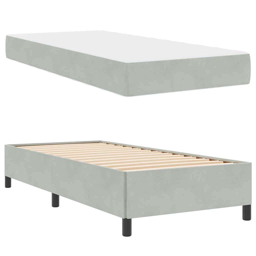 Struttura del letto Grigio chiaro, Grigio e Bianco 90 x 200 cm