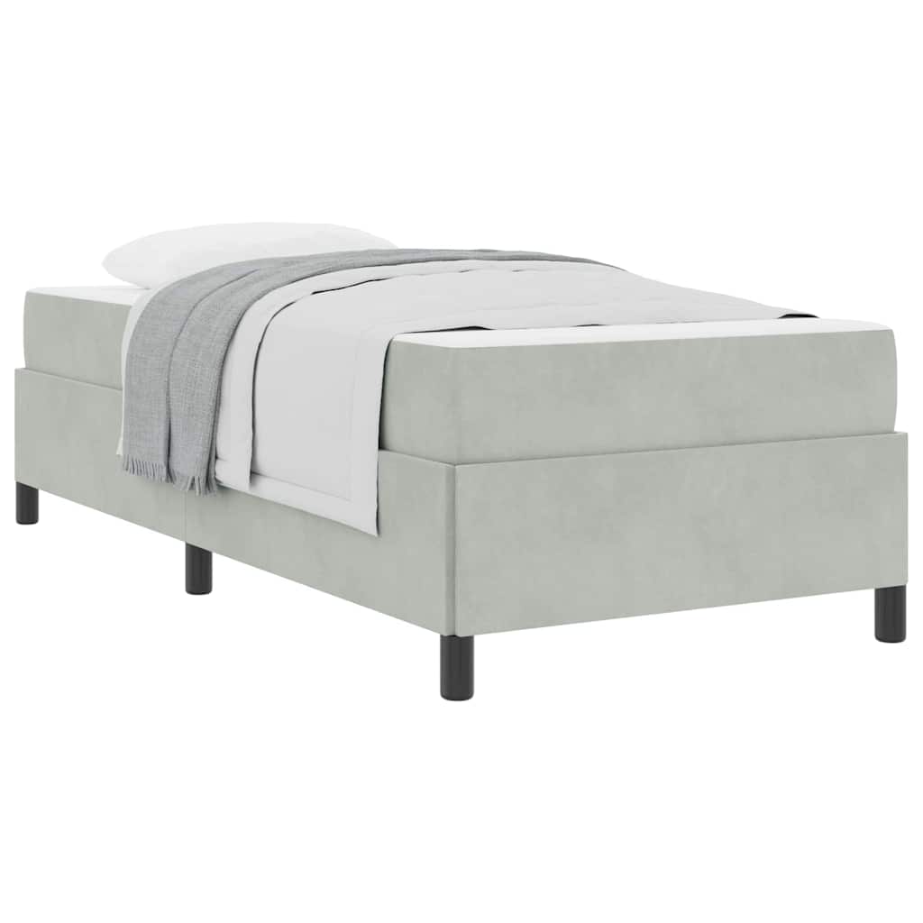 Struttura del letto Grigio chiaro, Grigio e Bianco 90 x 200 cm