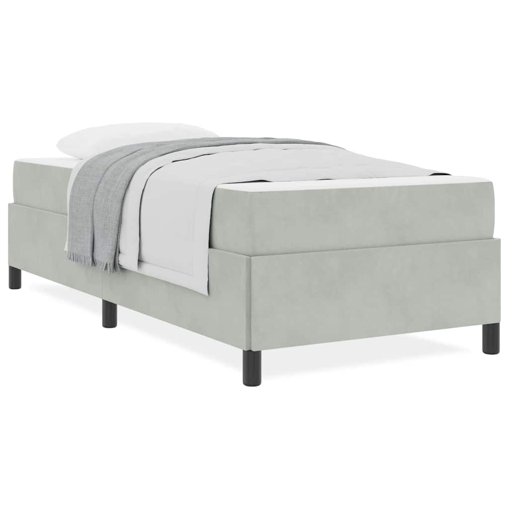 Struttura del letto Grigio chiaro, Grigio e Bianco 90 x 200 cm