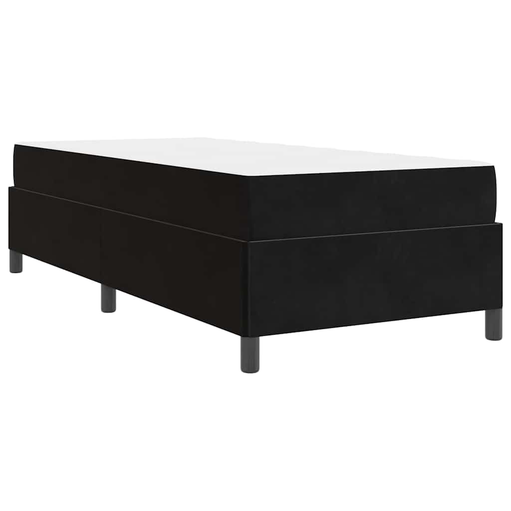 Struttura del letto con materasso Nero 90 x 200 cm Tessuto