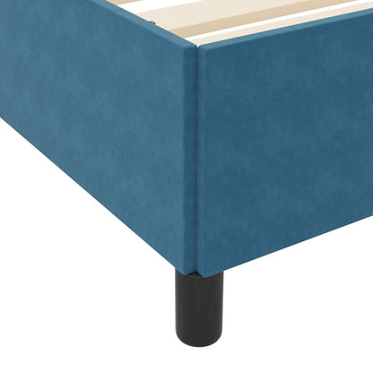 Struttura del letto con materasso Blu Scuro 90 x 200 cm Tessuto | homemem39