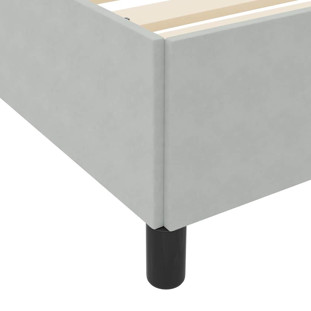 Struttura del letto Grigio chiaro 100 x 200 cm Tessuto | homemem39