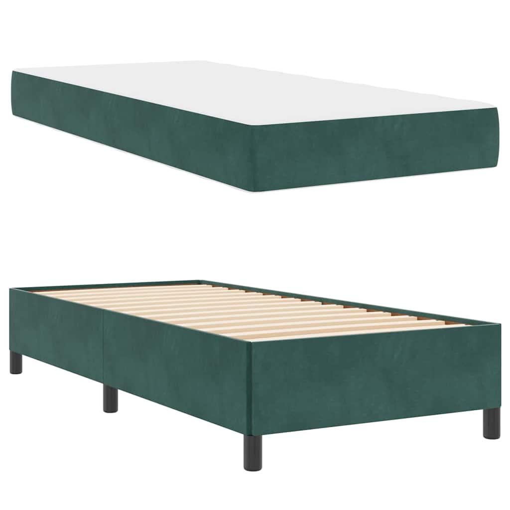 Struttura del letto Verde scuro, Verde e Bianco 100 x 200 cm
