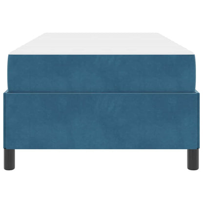 Struttura del letto Blu scuro e bianco 100 x 200 cm Velluto