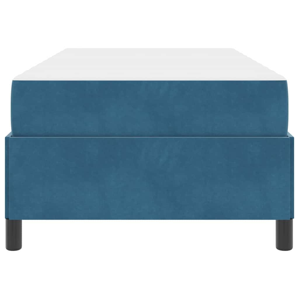 Struttura del letto Blu scuro e bianco 100 x 200 cm Velluto - homemem39