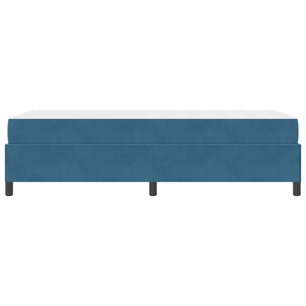 Struttura del letto Blu scuro e bianco 100 x 200 cm Velluto
