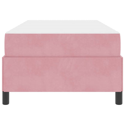 Struttura del letto Rosa e bianco 100 x 200 cm Velluto