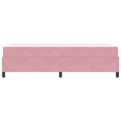 Struttura del letto Rosa e bianco 100 x 200 cm Velluto