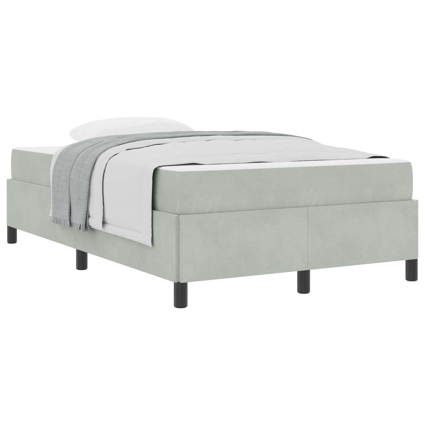 Struttura del letto Grigio chiaro 120 x 190 cm Tessuto | homemem39