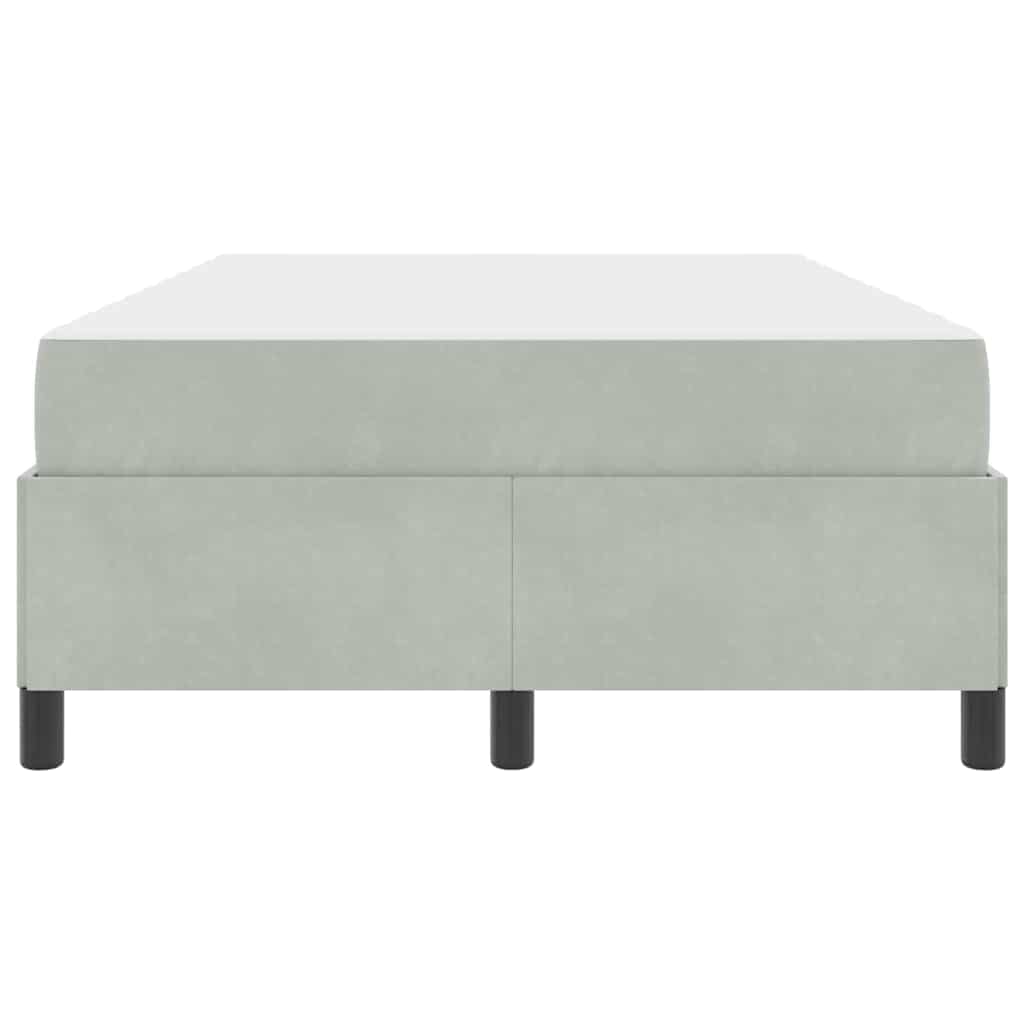 Struttura del letto Bianco e Grigio chiaro 120 x 190 cm Velluto - homemem39