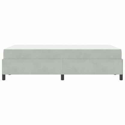 Struttura del letto Bianco e Grigio chiaro 120 x 190 cm Velluto - homemem39
