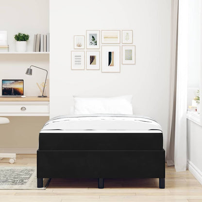 Struttura del letto con materasso Nero 120 x 190 cm Tessuto | homemem39