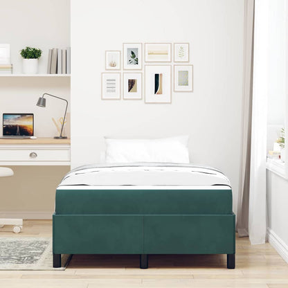 Struttura del letto Verde scuro e bianco 120 x 190 cm Velluto