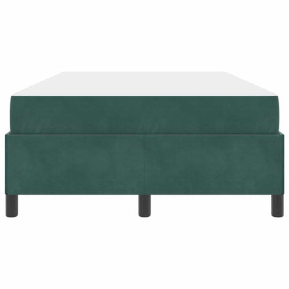Struttura del letto Verde scuro e bianco 120 x 190 cm Velluto