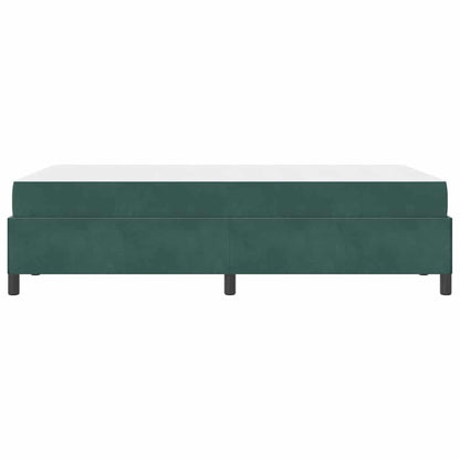 Struttura del letto Verde scuro e bianco 120 x 190 cm Velluto