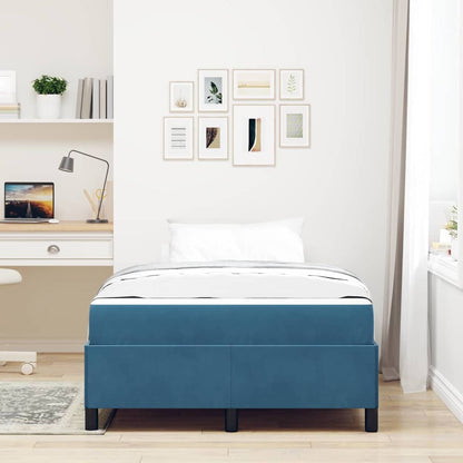 Struttura del letto Blu Scuro 120 x 190 cm Tessuto | homemem39
