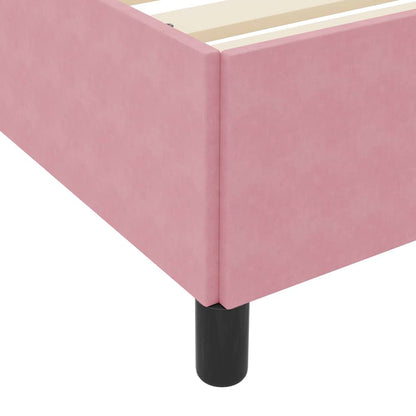 Struttura del letto con materasso Rosa 120 x 190 cm Tessuto | homemem39