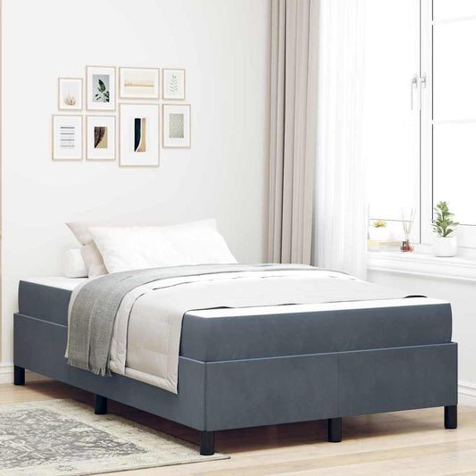 Struttura del letto Grigio scuro, Grigio e Bianco 120 x 200 cm