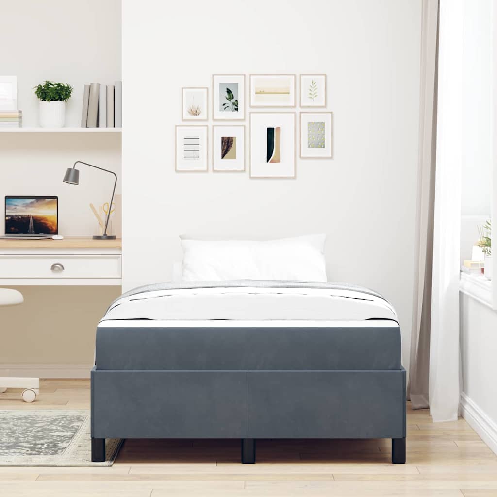 Struttura del letto Grigio scuro, Grigio e Bianco 120 x 200 cm