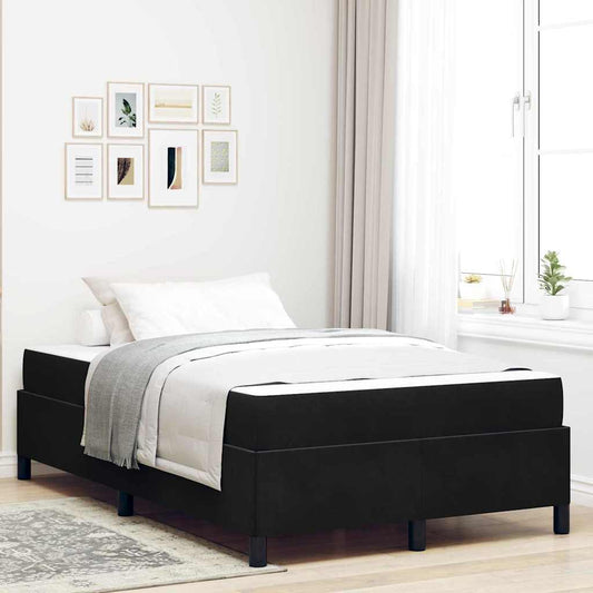 Struttura del letto Nero e Bianco e Nero 120 x 200 cm Velluto