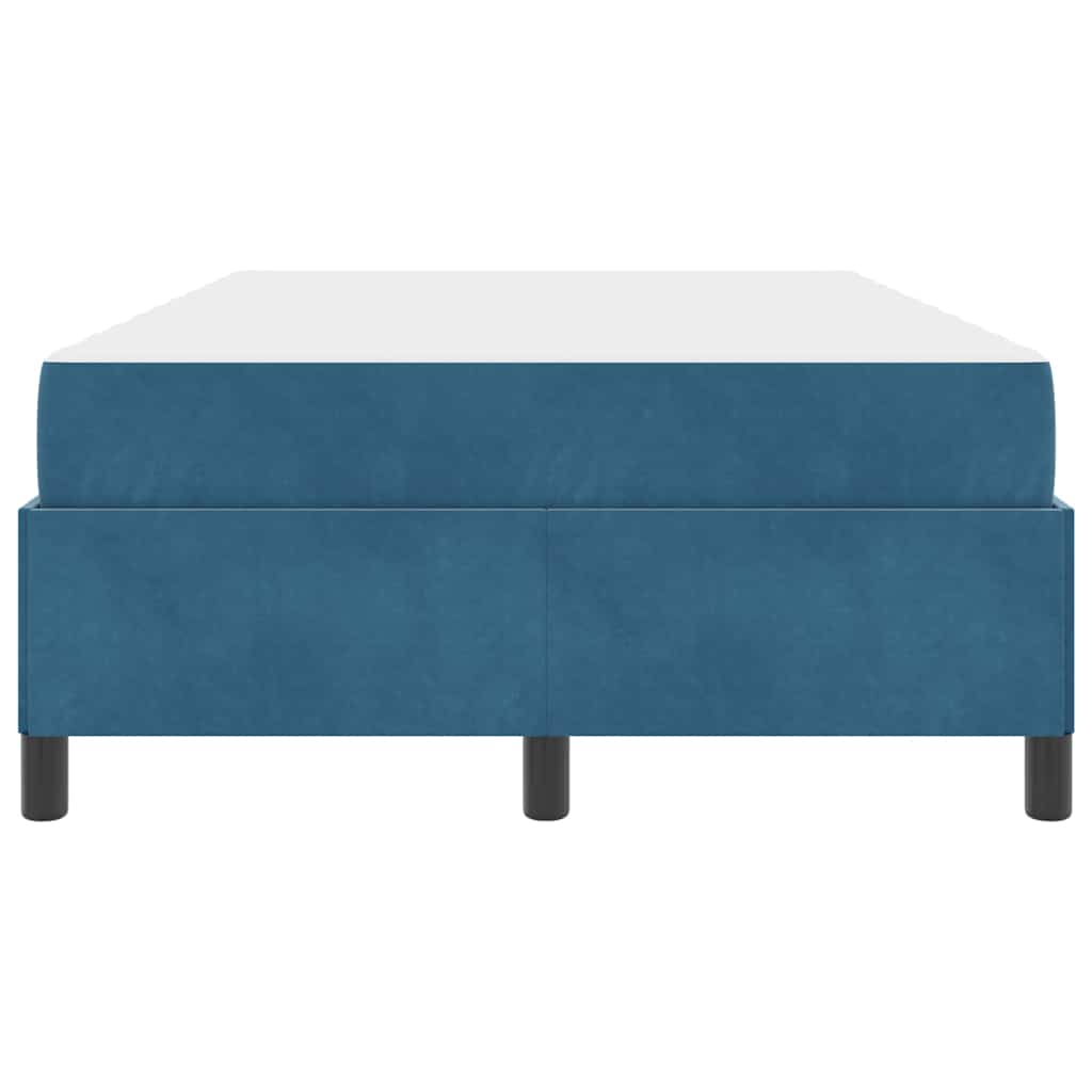 Struttura del letto Blu scuro e bianco 120 x 200 cm Velluto