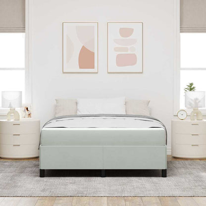 Struttura del letto Grigio chiaro e Grigio 140 x 190 cm Velluto - homemem39