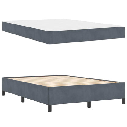 Struttura del letto Bianco, Grigio scuro e Grigio 140 x 190 cm