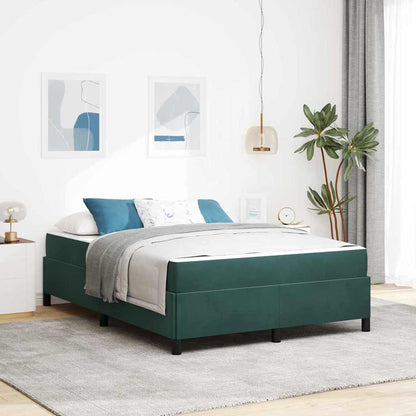 Struttura del letto Verde scuro, Bianco e Verde 140 x 190 cm