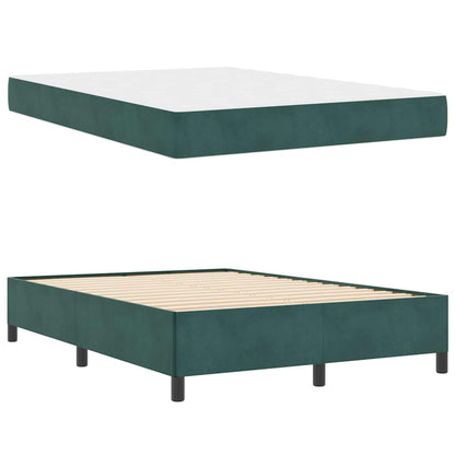 Struttura del letto Verde scuro, Bianco e Verde 140 x 190 cm