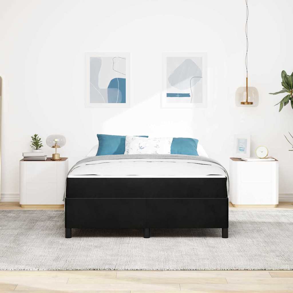 Struttura del letto Nero e Bianco 140 x 200 cm Velluto - homemem39