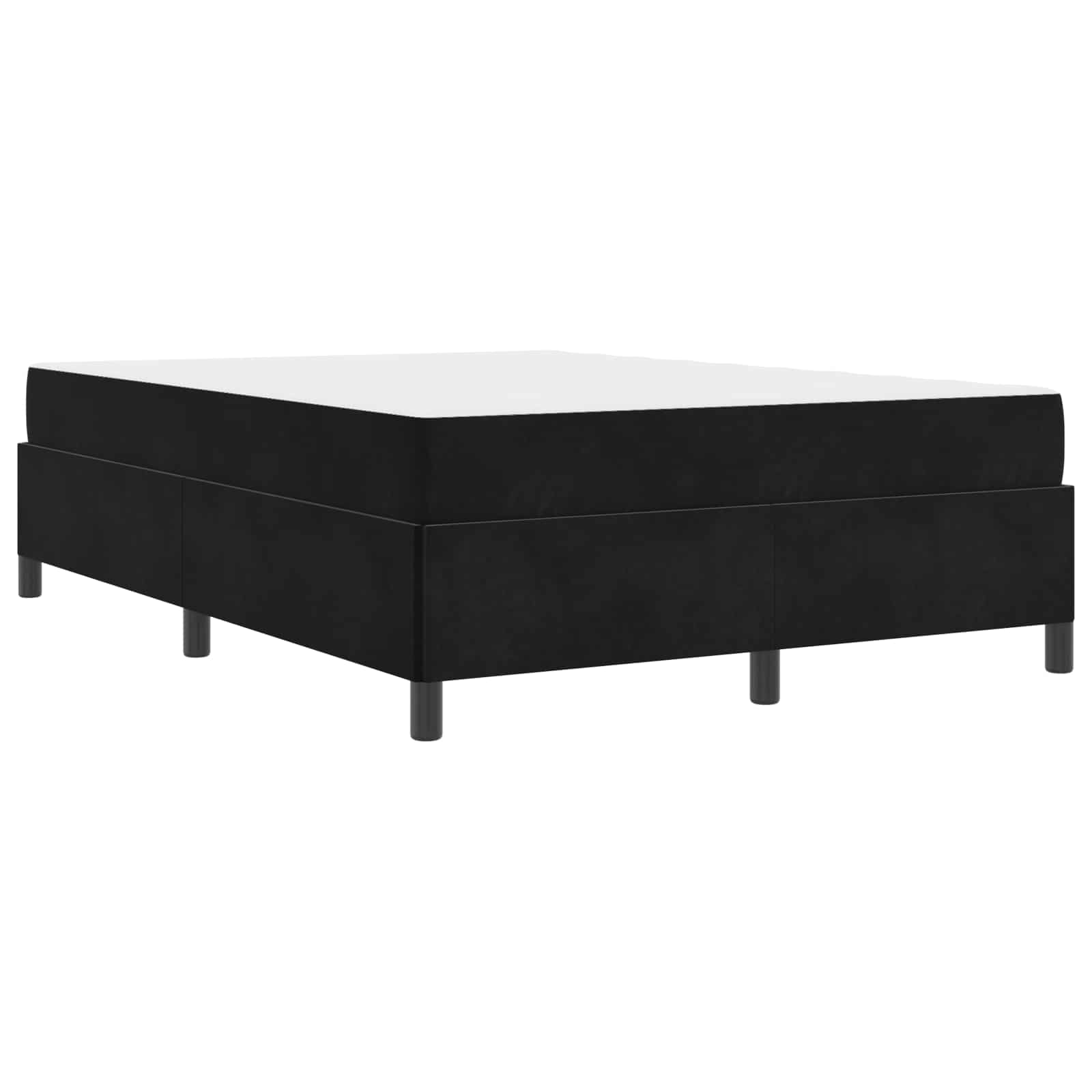 Struttura del letto con materasso Nero 140 x 200 cm Tessuto | homemem39