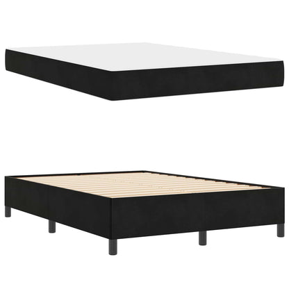Struttura del letto con materasso Nero 140 x 200 cm Tessuto | homemem39