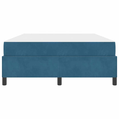 Struttura del letto Blu scuro e bianco 140 x 200 cm Velluto