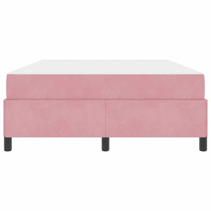 Struttura del letto Rosa e bianco 140 x 200 cm Velluto - homemem39