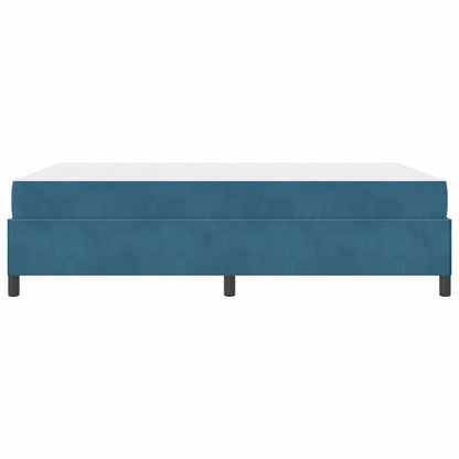 Struttura del letto Blu scuro e bianco 160 x 200 cm Velluto