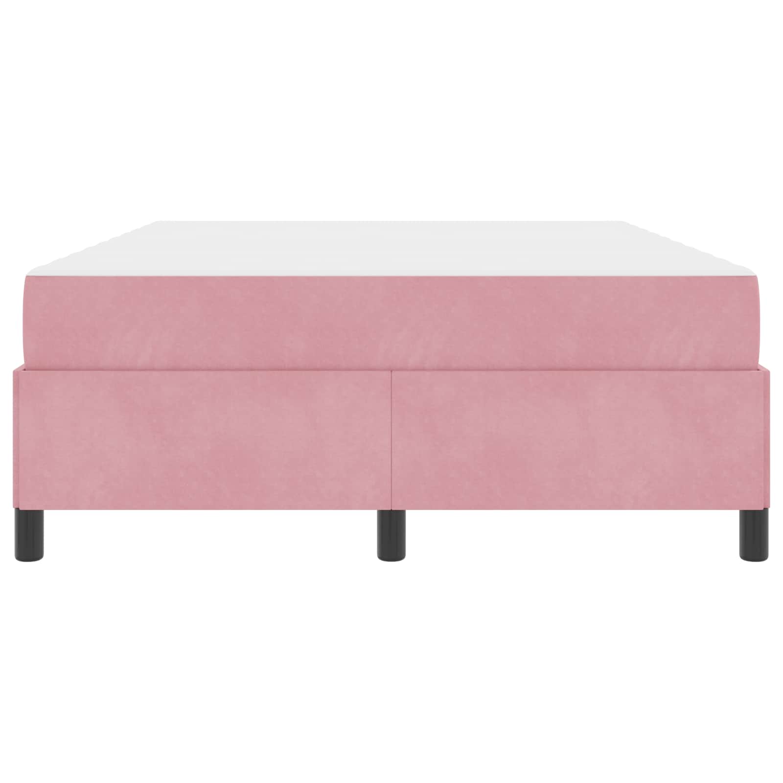 Struttura del letto con materasso Rosa 160 x 200 cm Tessuto | homemem39