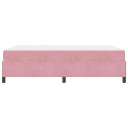 Struttura del letto Rosa e bianco 160 x 200 cm Velluto - homemem39