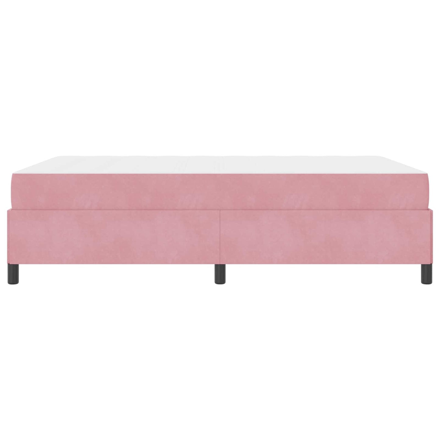 Struttura del letto con materasso Rosa 160 x 200 cm Tessuto | homemem39