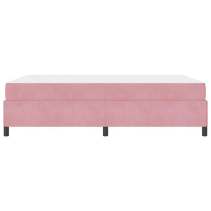 Struttura del letto con materasso Rosa 160 x 200 cm Tessuto | homemem39