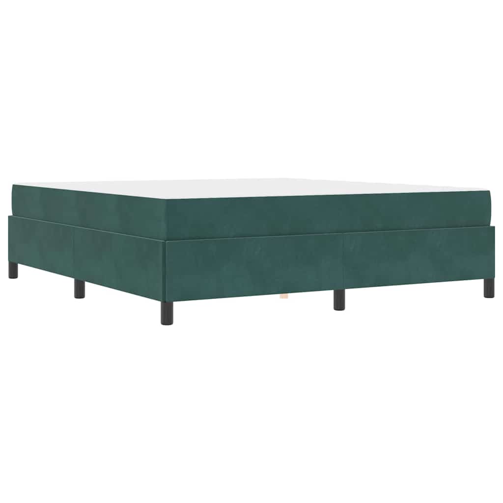 Struttura del letto Verde scuro e bianco 180 x 200 cm Velluto