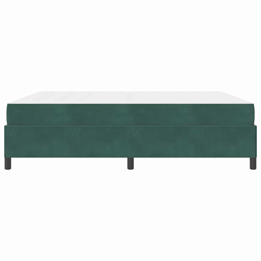Struttura del letto Verde scuro e bianco 180 x 200 cm Velluto