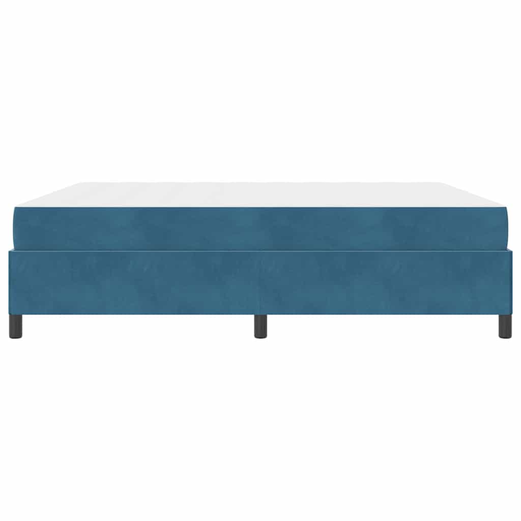 Struttura del letto Blu scuro e bianco 180 x 200 cm Velluto - homemem39