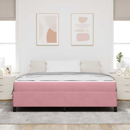 Struttura del letto con materasso Rosa 180 x 200 cm Tessuto