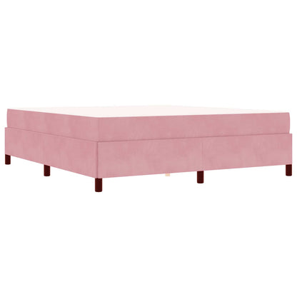 Struttura del letto con materasso Rosa 180 x 200 cm Tessuto