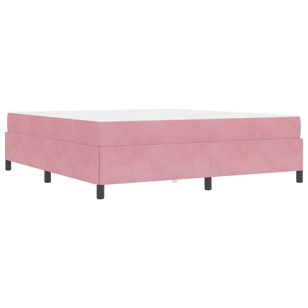 Struttura del letto con materasso Rosa 180 x 200 cm Tessuto | homemem39